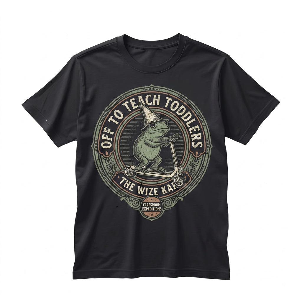 Funny Frog Riding Scooter Preschool Homeschool Teacher Mom Gift Unisex TShirt