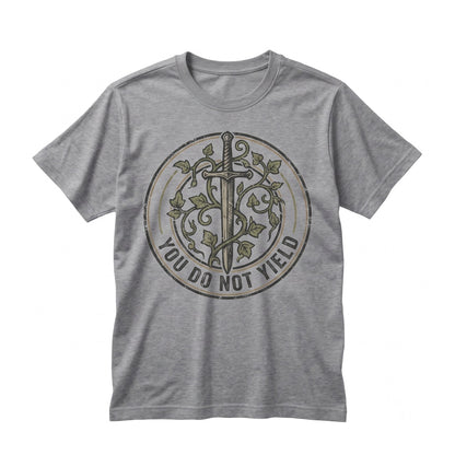 You Do Not Yield Bookish Embroidered Graphic Top, Fantasy Reader Apparel Unisex TShirt