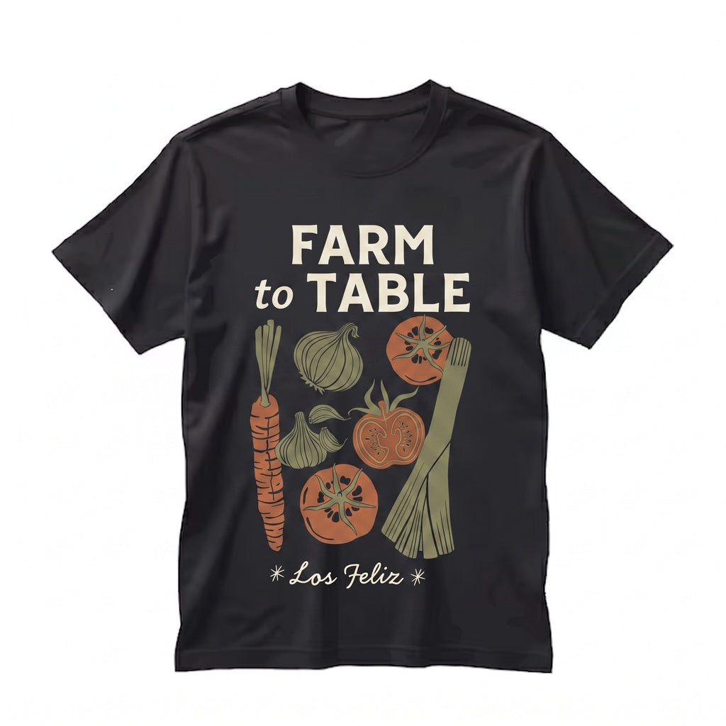 Vintage Farmers Market Veggie Garden Graphic Crewneck Unisex TShirt