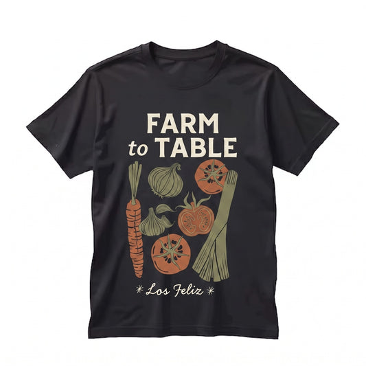 Vintage Farmers Market Veggie Garden Graphic Crewneck Unisex TShirt