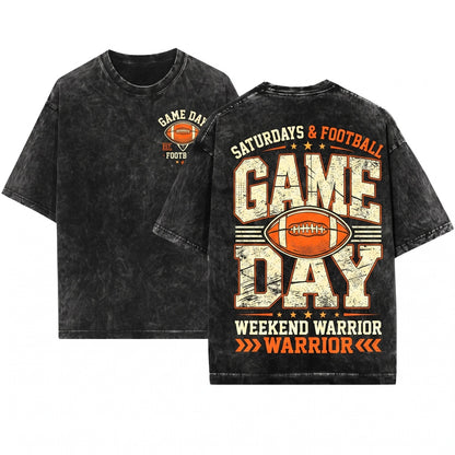 Varsity Football Game Day Sports Touchdown Tailgate Party Unisex Wash T-Shirt