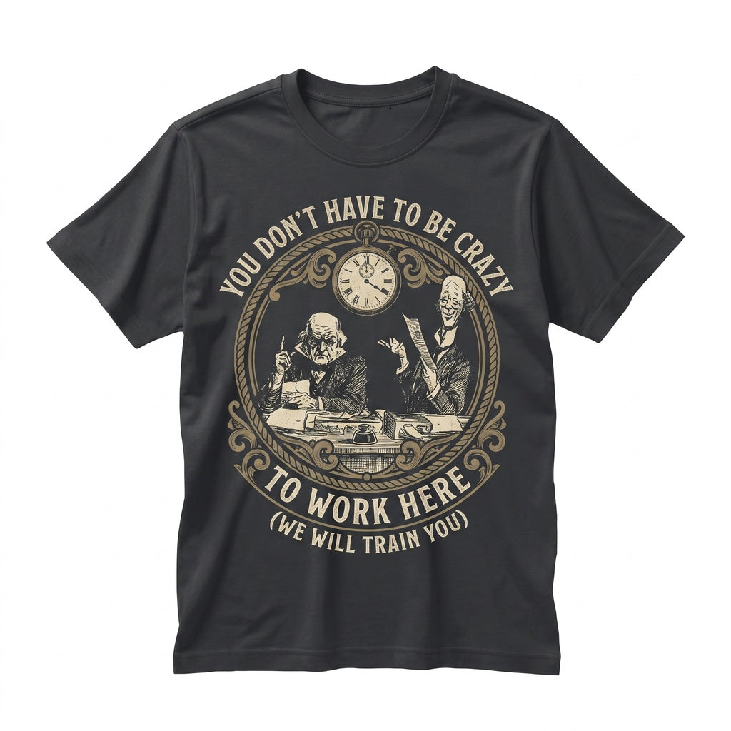 Funny Office Coffee Mug Crazy Work We Train You Novelty Humor Ceramic Cup 11oz 15oz Unisex TShirt