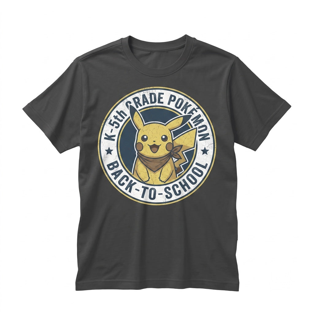 Retro Pocket Monster Back To School First Day Of Grade Anime Fan Graphic Unisex TShirt