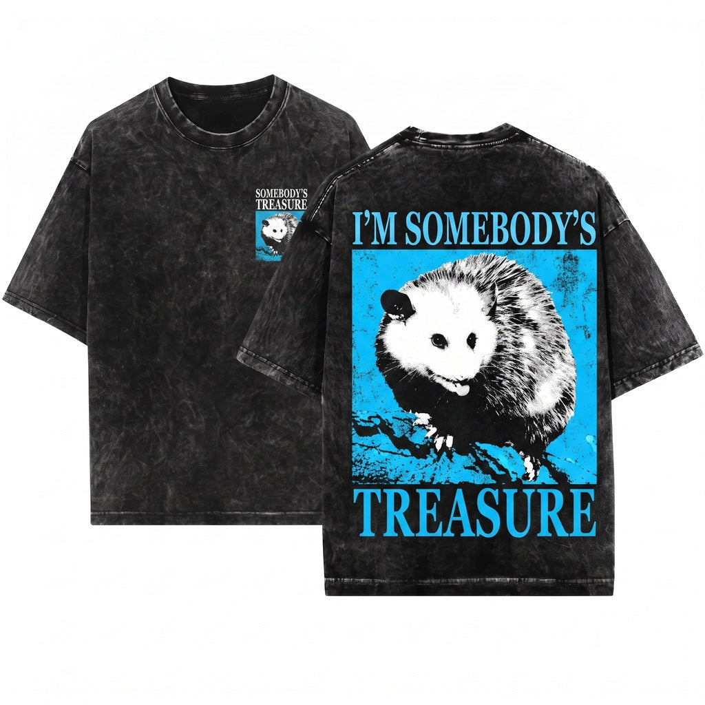 Im Somebodys Treasure Vintage Japanese Opossum Unisex Wash T-Shirt