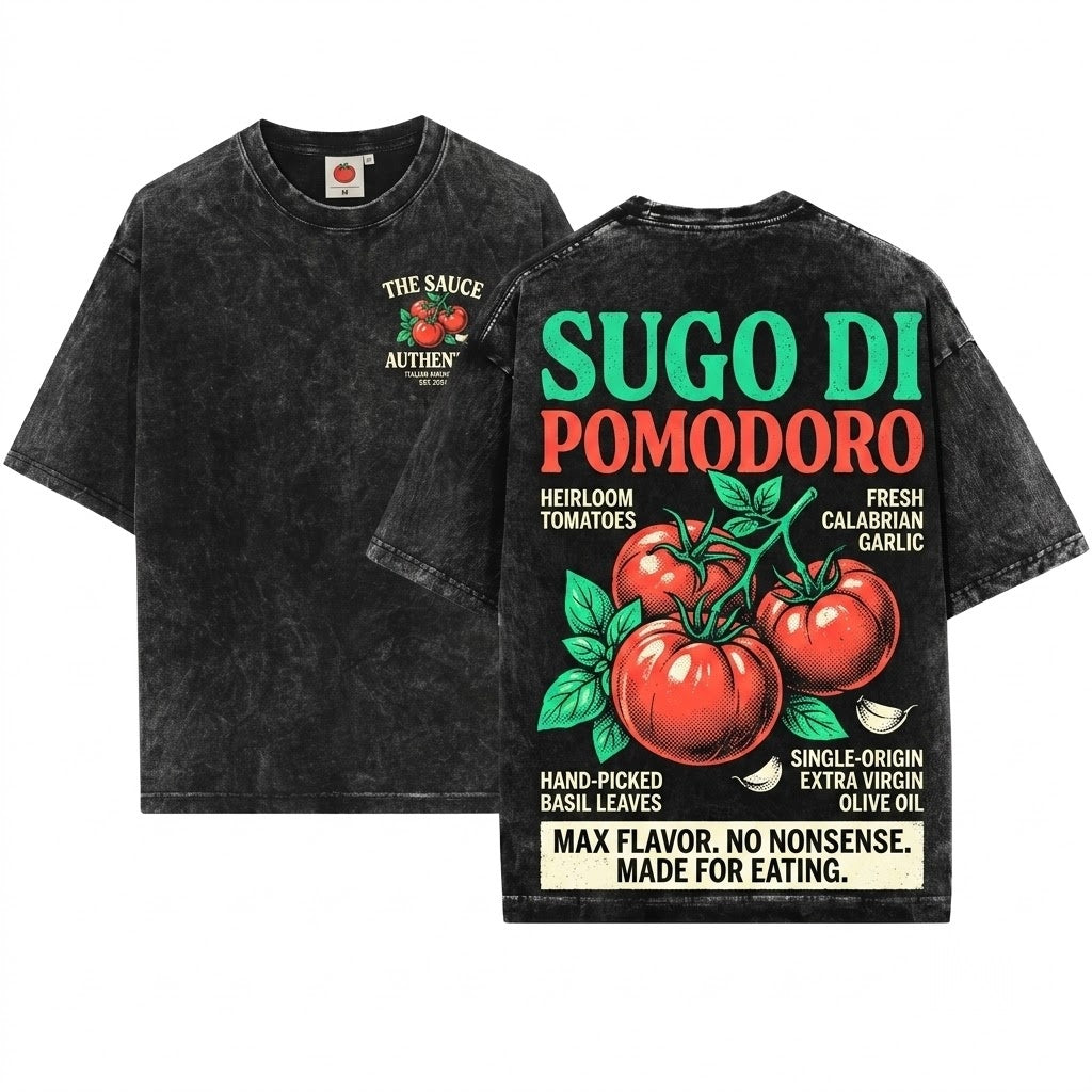 Garment Dyed Tomato Vegetable Graphic Retro Gardener Gift Unisex Wash T-Shirt