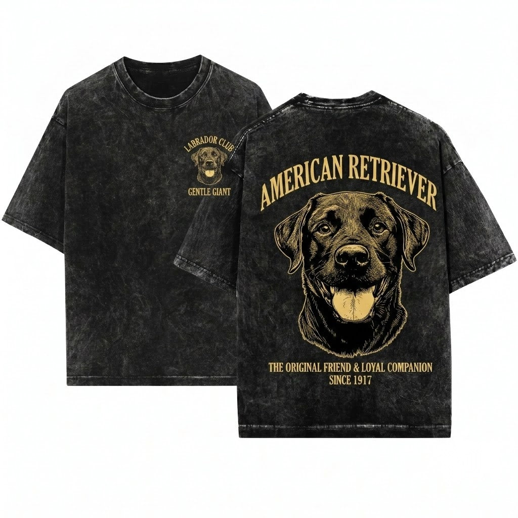 Black Labrador Pet Dog Breed Animal Lover Sweatshirt Crewneck Unisex Wash T-Shirt