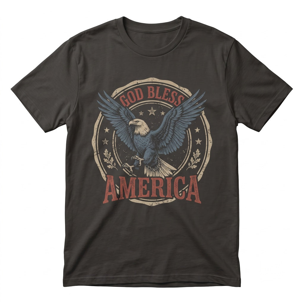 America Vintage Eagle Patriotic 4th of July Independence Day Graphic Apparel Unisex TShirt