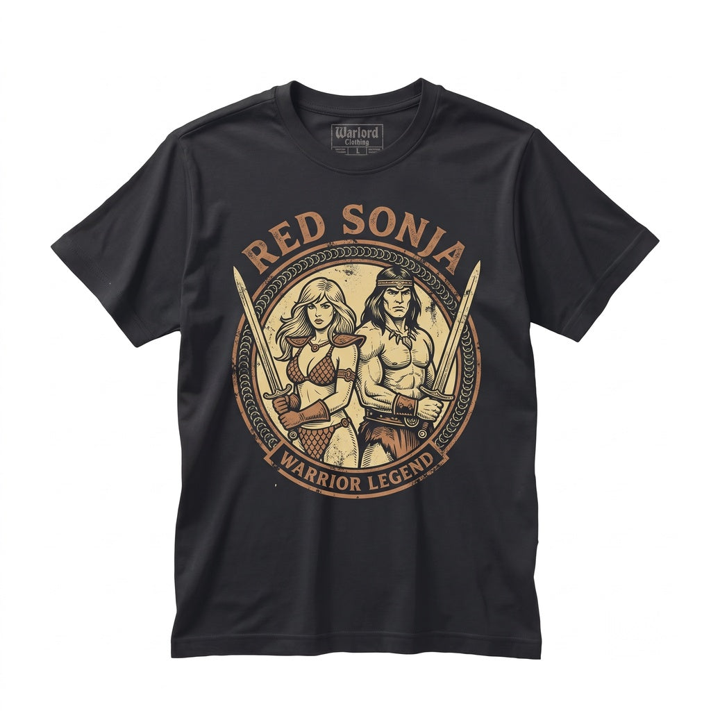 Vintage Comic Fantasy She-Devil Barbarian Warrior Graphic Unisex TShirt