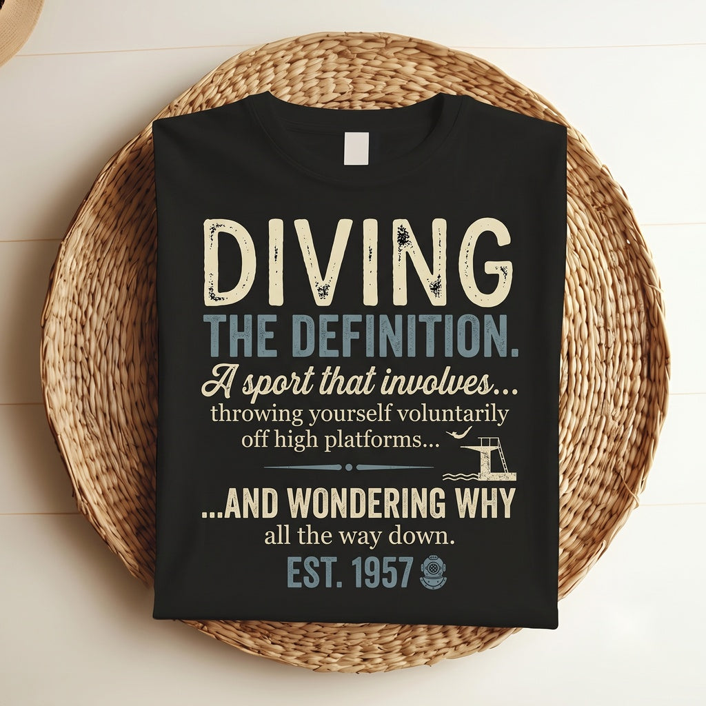 Springboard Diving Definition Gift Funny Aquatic Sport Athlete Pool Jump Platform Competition Apparel Unisex TShirt