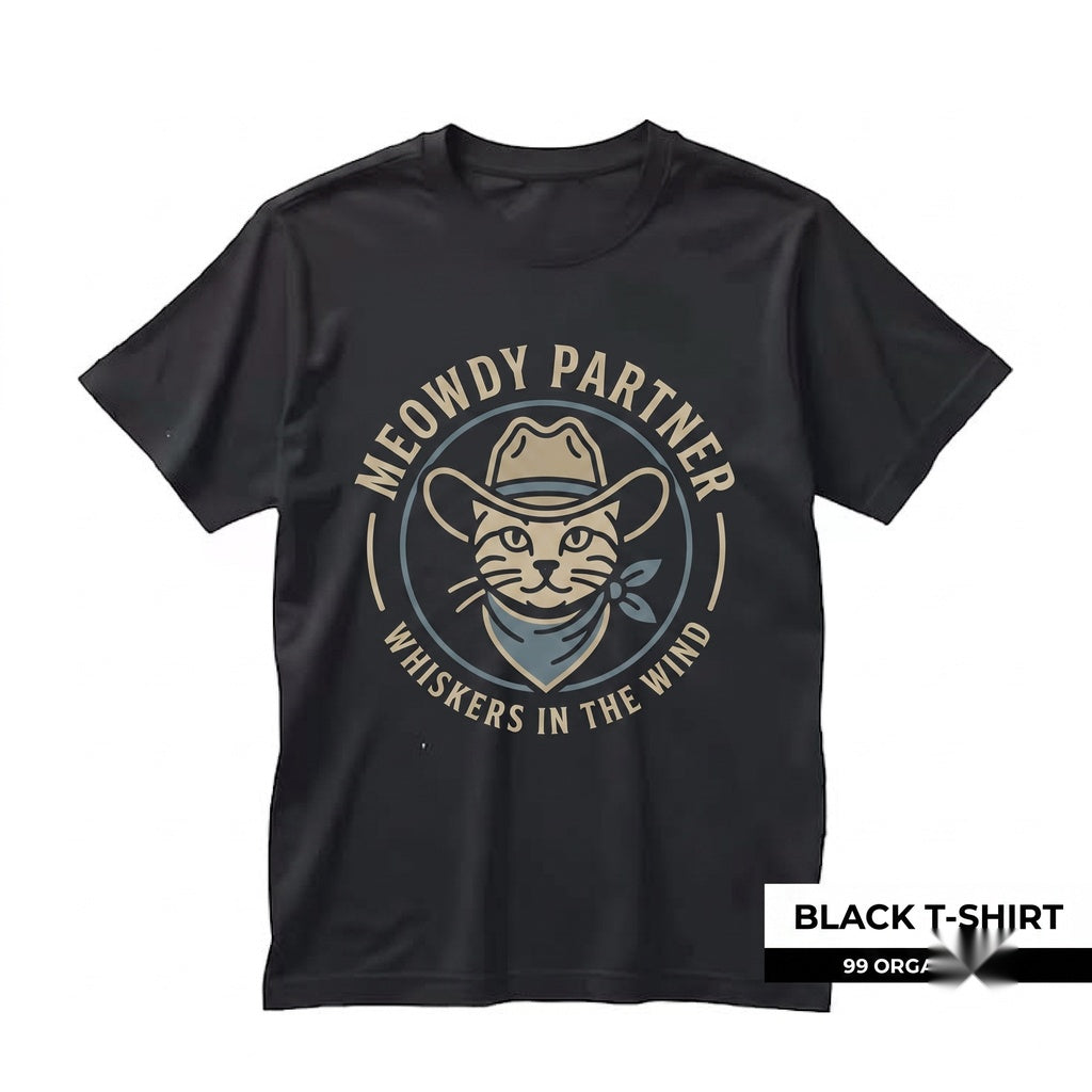 Cowboy Cat Meowdy Partner Vintage Ranch Western Graphic Kitten Lover Gift Apparel Unisex TShirt