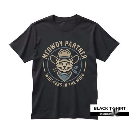 Cowboy Cat Meowdy Partner Vintage Ranch Western Graphic Kitten Lover Gift Apparel Unisex TShirt
