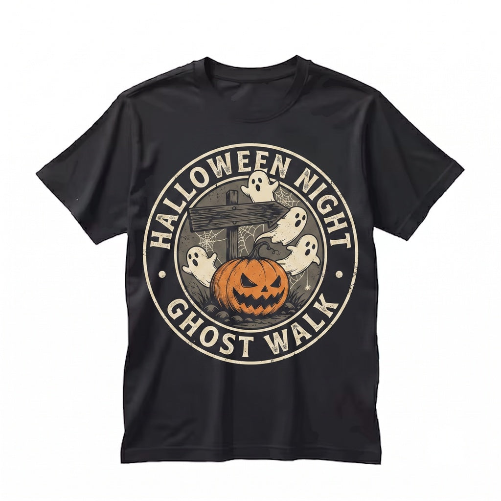 Haunted Pumpkin Patch Cute Ghost Graphic Autumn Seasonal Sweatshirt Unisex TShirt