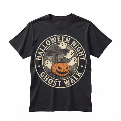 Haunted Pumpkin Patch Cute Ghost Graphic Autumn Seasonal Sweatshirt Unisex TShirt
