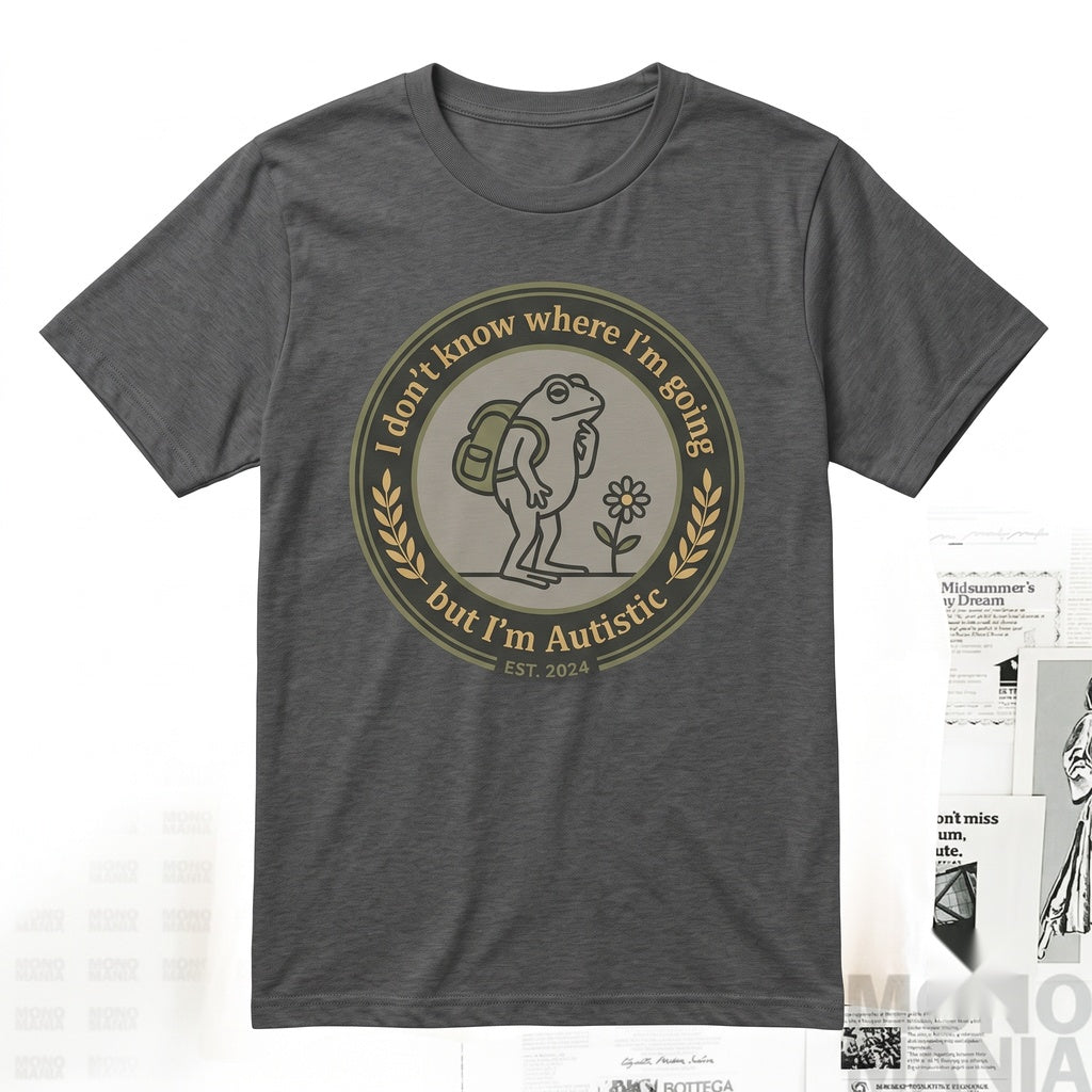 Funny Neurodivergent Frog Graphic Rizz Em With The Tism Vintage Y2K Toad Humor Apparel Unisex TShirt