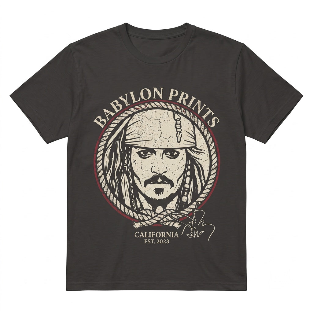 Vintage Captain Jack Sparrow Retro Caribbean Buccaneer Yo Ho A Pirates Life For Me Graphic Johnny Depp Unisex TShirt