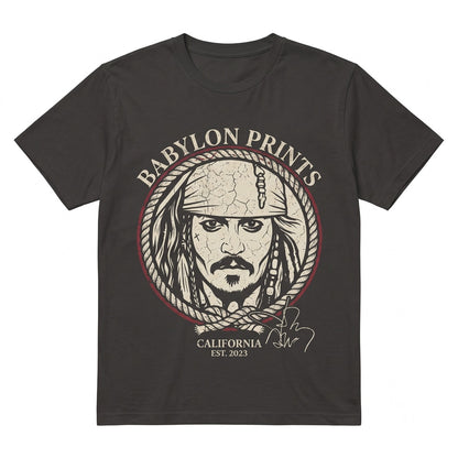 Vintage Captain Jack Sparrow Retro Caribbean Buccaneer Yo Ho A Pirates Life For Me Graphic Johnny Depp Unisex TShirt
