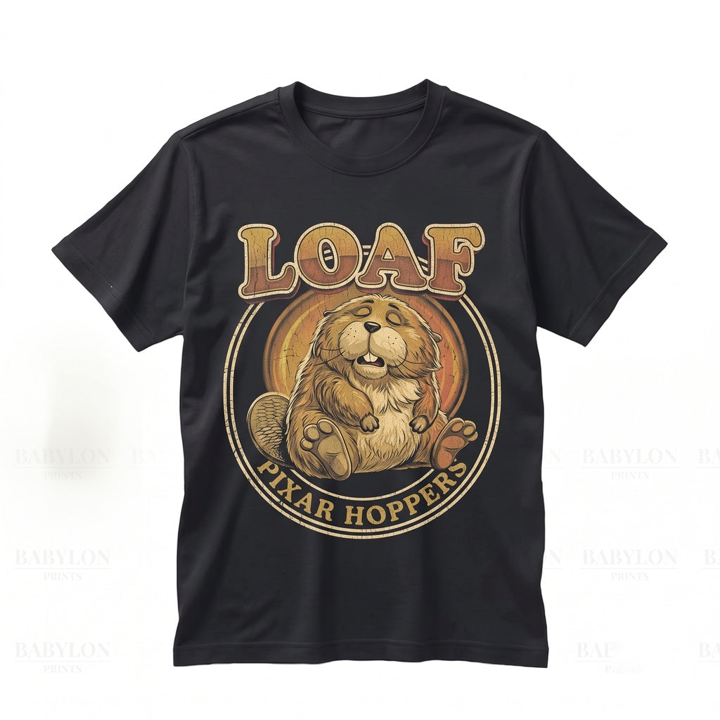 Vintage Hoppers Loaf Graphic Beaver Cartoon Movie Theme Park Family Vacation Retro Gift Apparel Unisex TShirt