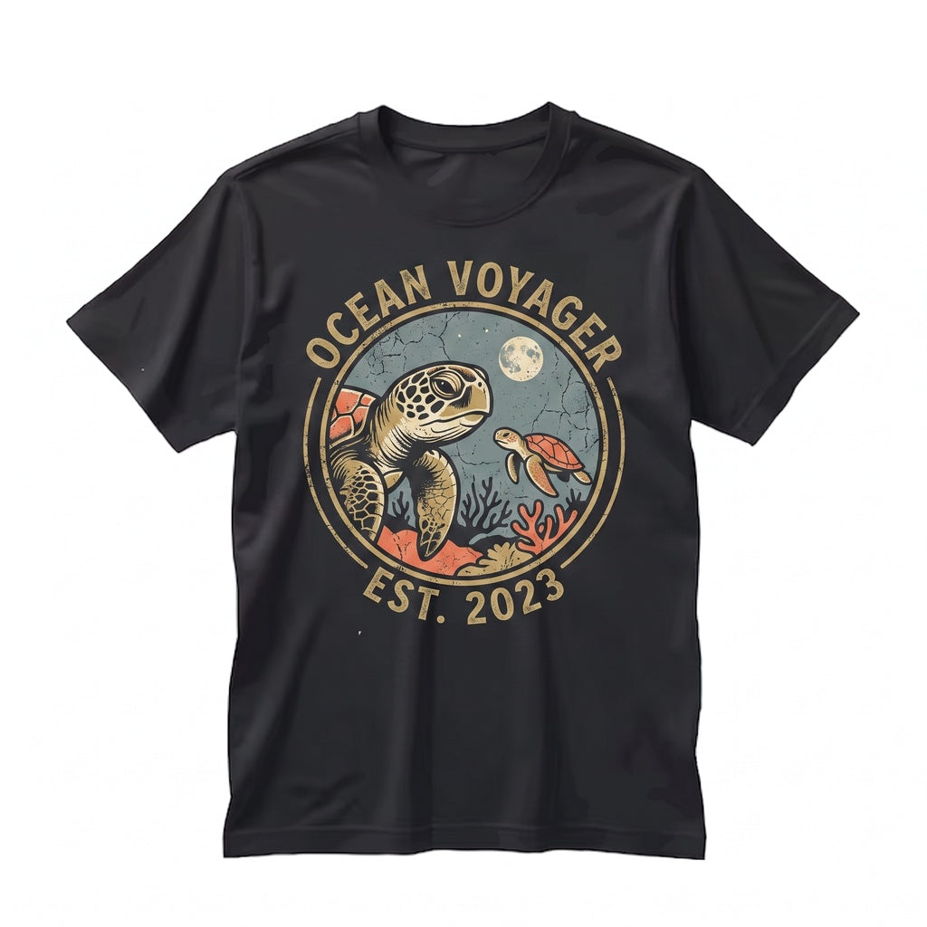 Vintage Sea Turtle Ocean Graphic Beach Save Marine Life Lover Gift 90s Animal Apparel Unisex TShirt