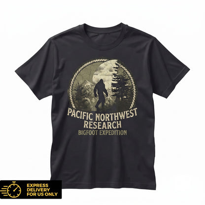 Bigfoot Graphic Vintage Sasquatch Forest Camping Retro Nature Outdoor Apparel Unisex TShirt