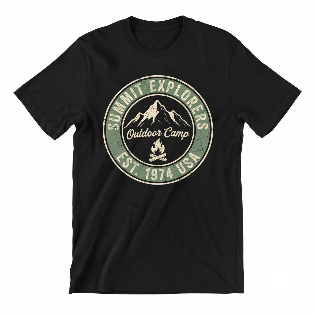 Personalized Camping Camp Family Trip Camper Back Print Unisex TShirt