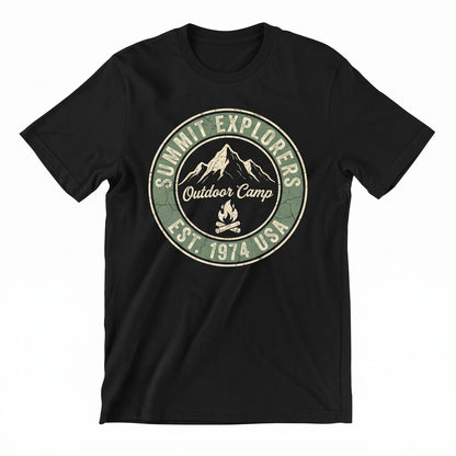 Personalized Camping Camp Family Trip Camper Back Print Unisex TShirt