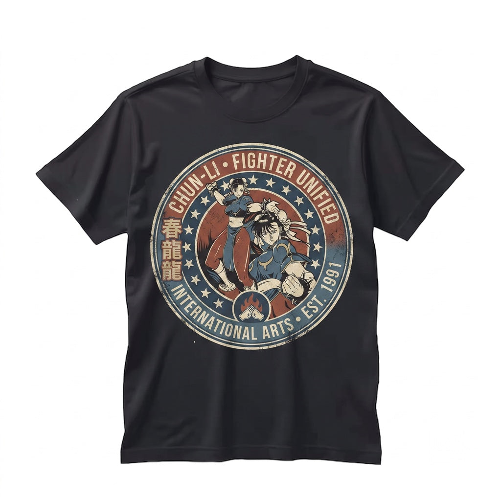 Chun Li Vintage Anime Retro 90s Fighter Arcade Gamer Graphic Top, Unisex TShirt