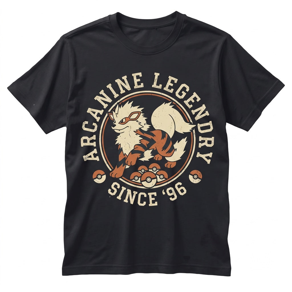 Vintage Arcanine Japanese Anime Fire Dog Sleeveless Streetwear Graphic Unisex TShirt