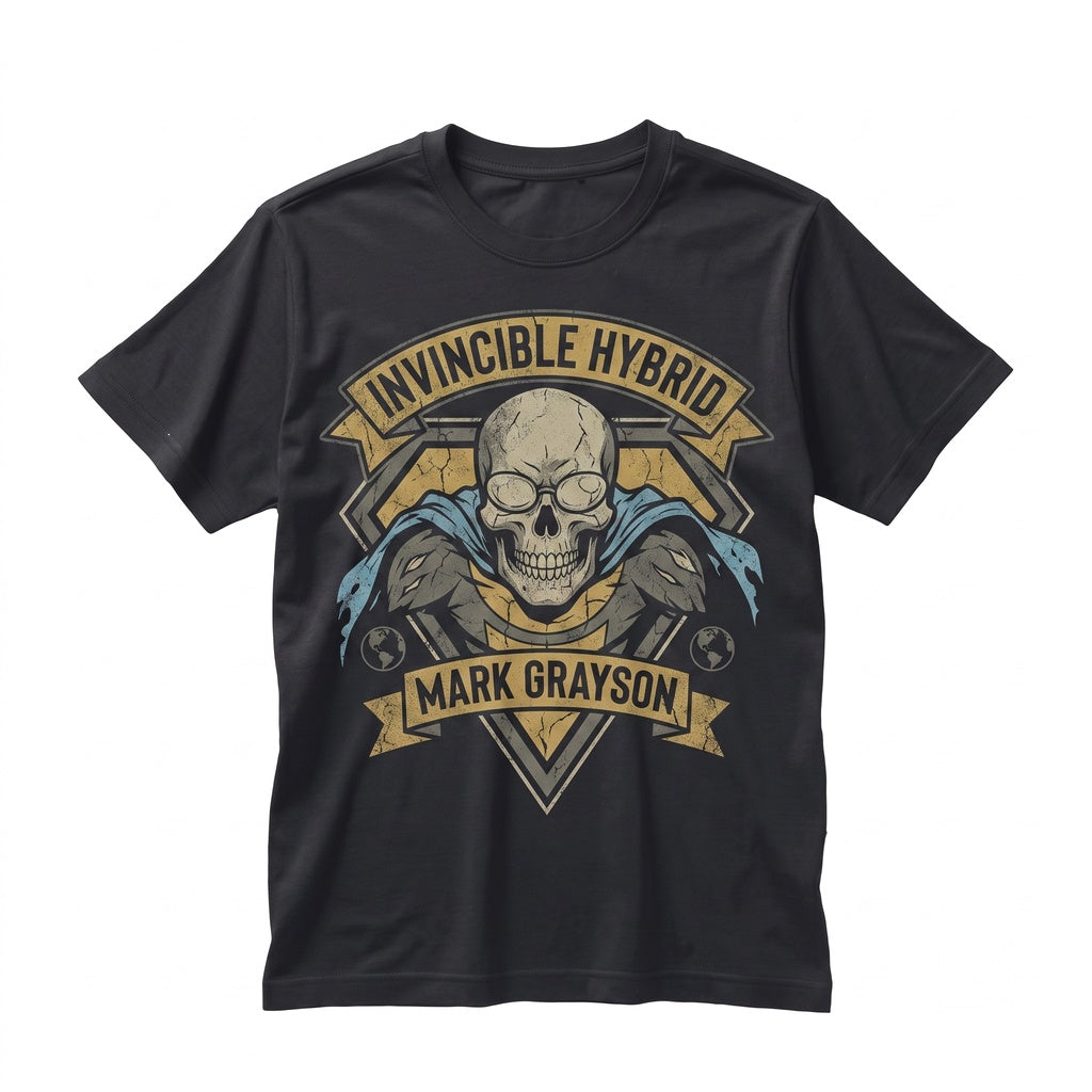 Retro Arcade Fighting Game Comic Hero Graphic Split Face Portrait Vintage Cotton Unisex TShirt