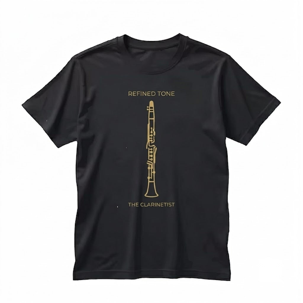 Elegant Art Nouveau Clarinet Vintage Music Lover Gift for Clarinetist Orchestra Musician Band Classical Instrument Unisex TShirt