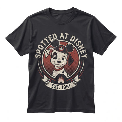Retro Dalmatian Pongo Perdita Cute Spotted Puppy Dog Graphic Unisex TShirt