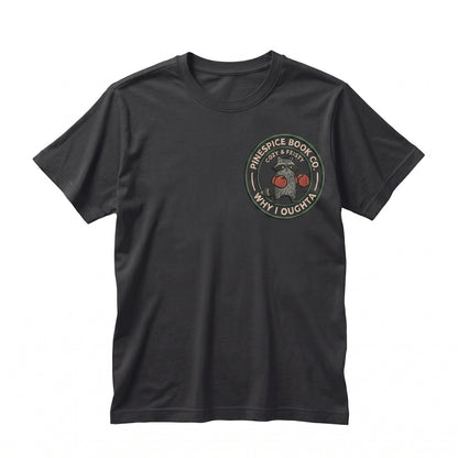 Why I Oughta Raccoon Embroidered Boxing Graphic Vintage Funny Animal Unisex TShirt