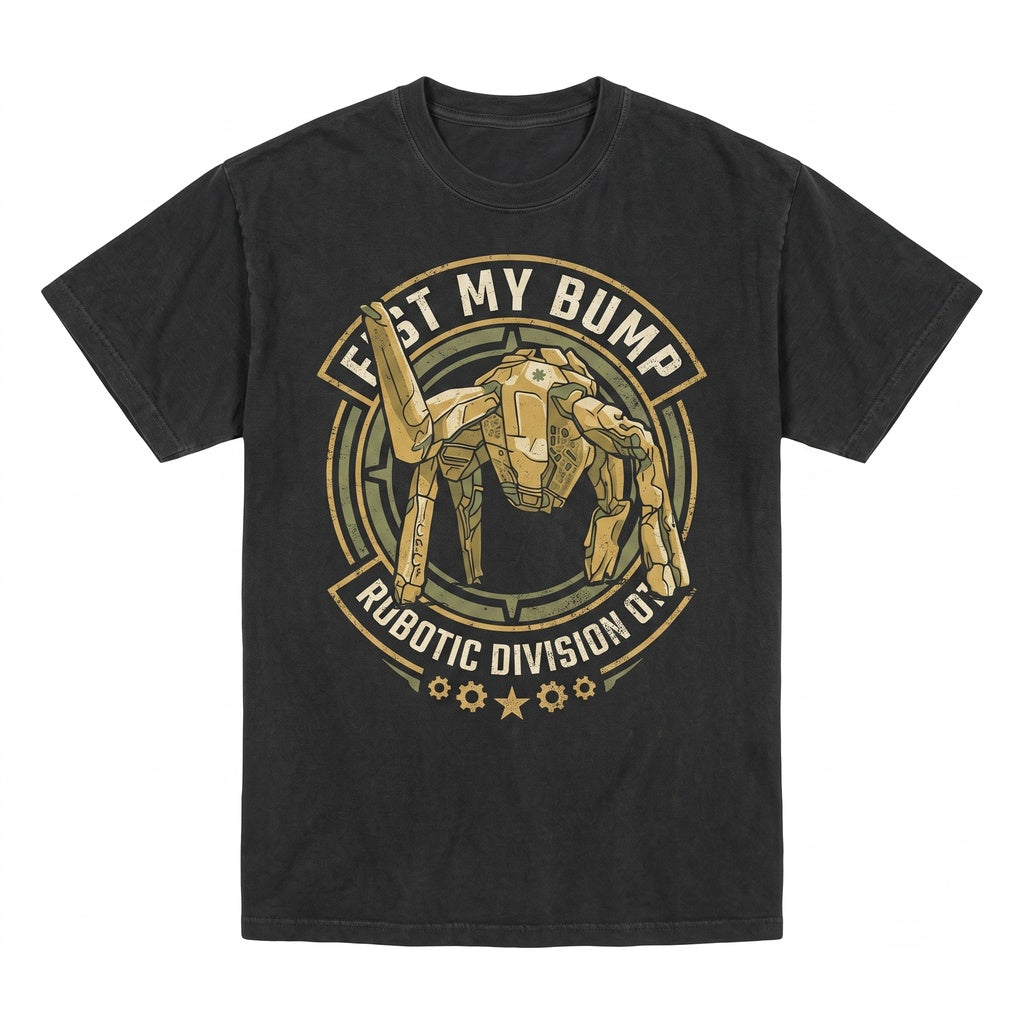 Fist My Bump Funny Sci-Fi Boxing Movie Parody Graphic Vintage Space Humor Cotton Apparel Unisex TShirt