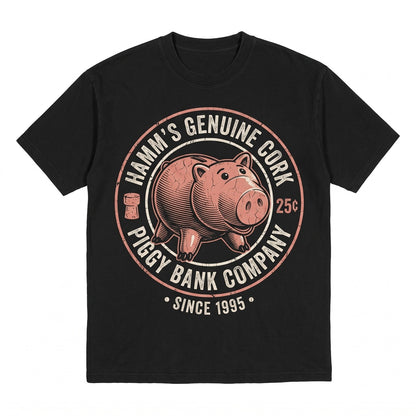 Vintage Hamm Piggy Bank Theme Park Family Vacation Graphic Oversized Unisex TShirt