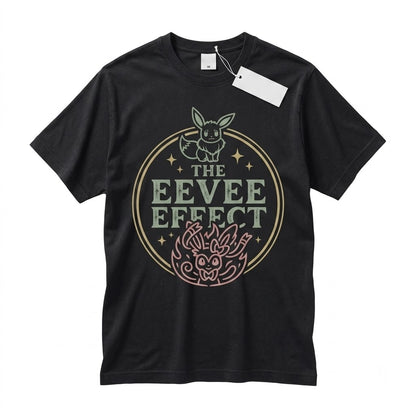 Vintage Sylveon and Eevee Washed Cute Fairy Fox Evolution Graphic Kawaii Anime Oversized Apparel Unisex TShirt