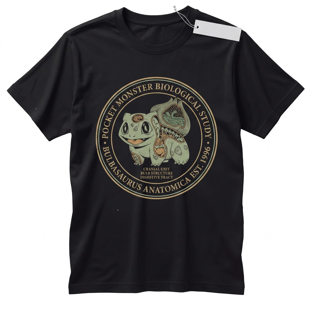 Vintage Grass Monster Anatomy Graphic Sleeveless Retro Japanese Anime Streetwear Y2K Unisex TShirt