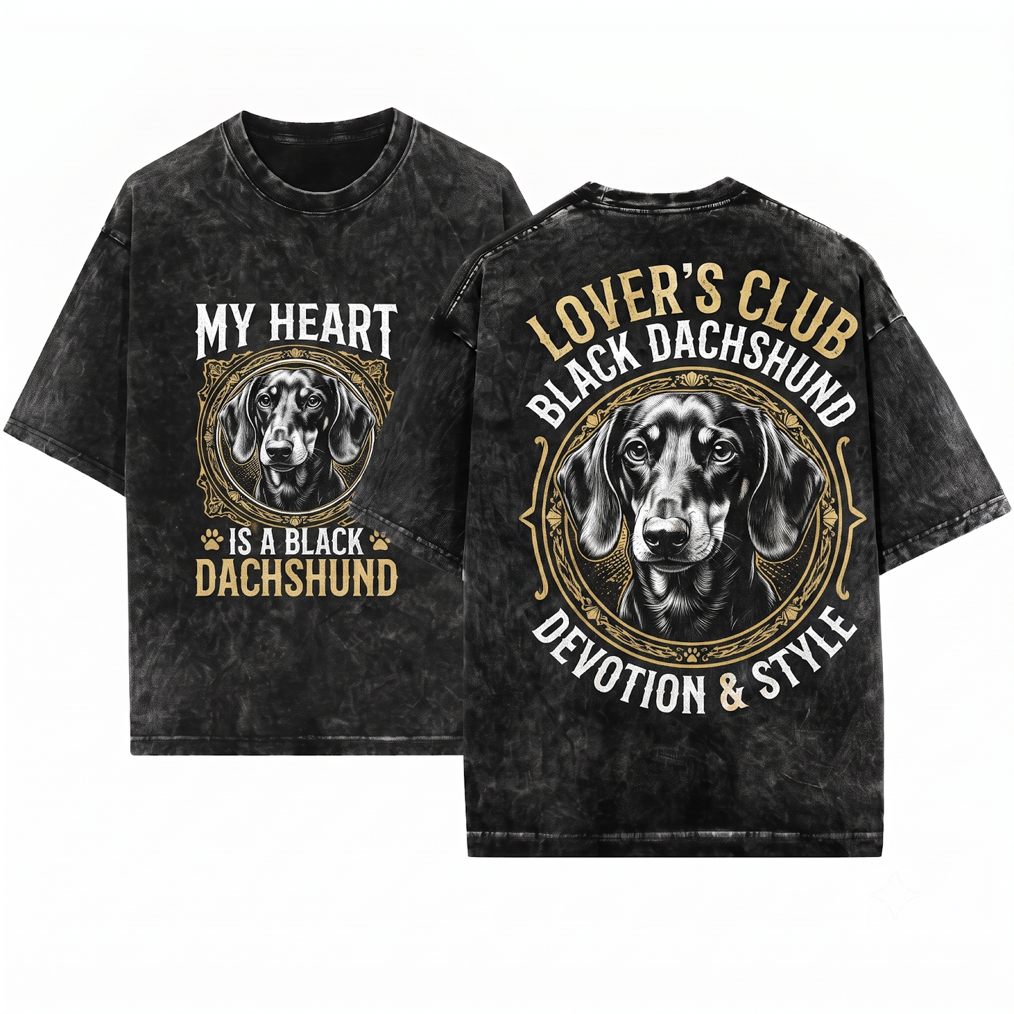 Vintage Custom Pet Portrait Personalized Retro Dog Cat Photo Gift Graphic Tee - Unisex Heavyweight Garment-Dyed T-Shirt