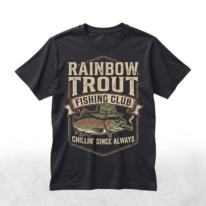 Funny Vintage Trout Angler Graphic Smoking Hat Fly Fishing Gift for Him Unisex TShirt