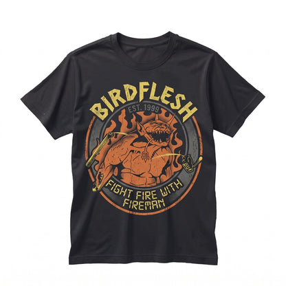 Birdflesh Grindcore Death Metal Graphic Music Band Merchandise Cotton Black Unisex TShirt
