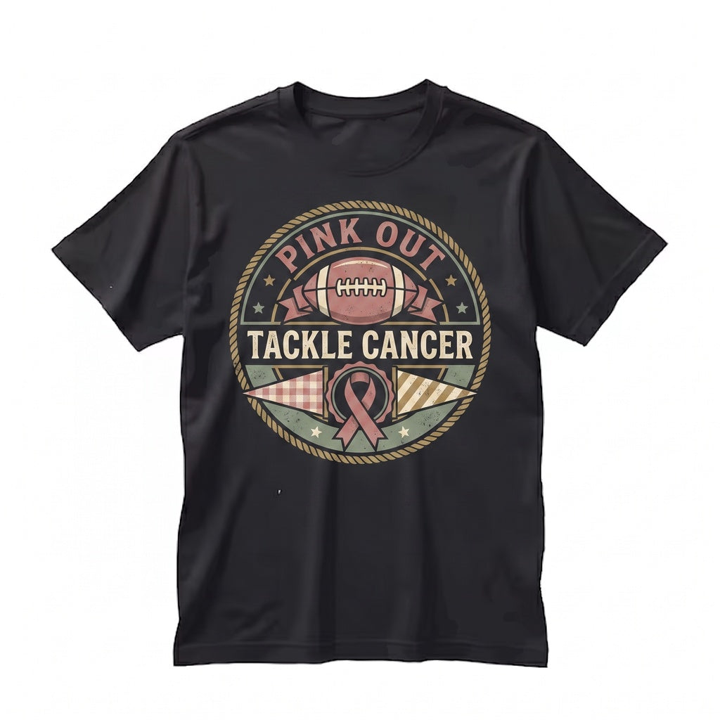 Pink Out Tackle Breast Cancer Awareness Baseball Mama Game Day Support Team Unisex TShirt