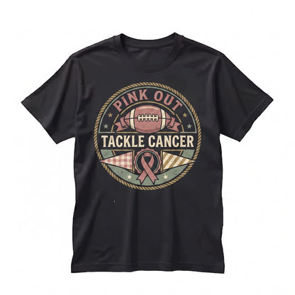 Pink Out Tackle Breast Cancer Awareness Baseball Mama Game Day Support Team Unisex TShirt