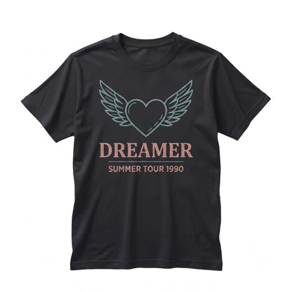 Vintage Dreamer Festival World Tour Concert Retro Heart Graphic Angel Unisex TShirt