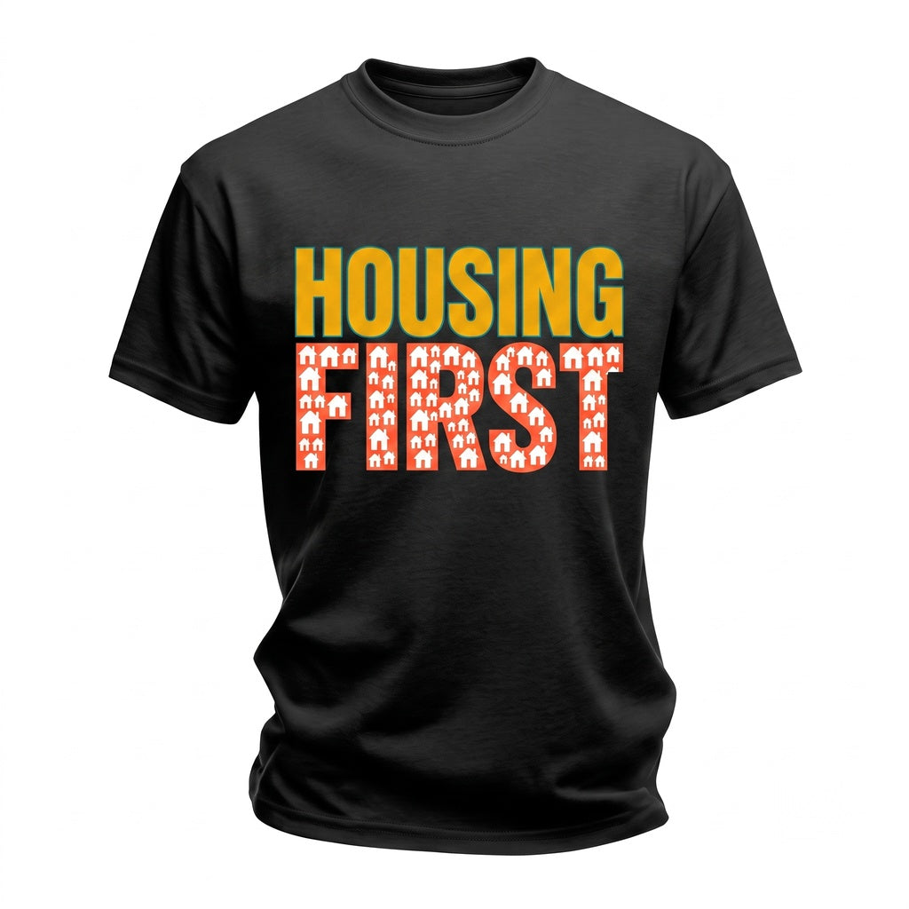 Housing First Activism End Homelessness Affordable Rights Social Justice Protest Political Resist Unisex TShirt