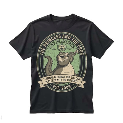 Oversized Louis Alligator Graphic TopOversized Louis Alligator Graphic Top, New Orleans Jazz Bayou Graphic, Frog Princess Gift