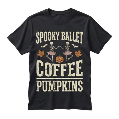 Cute Spooky Dancing Skeleton Ballerina Ballet Fall Halloween Graphic Unisex TShirt