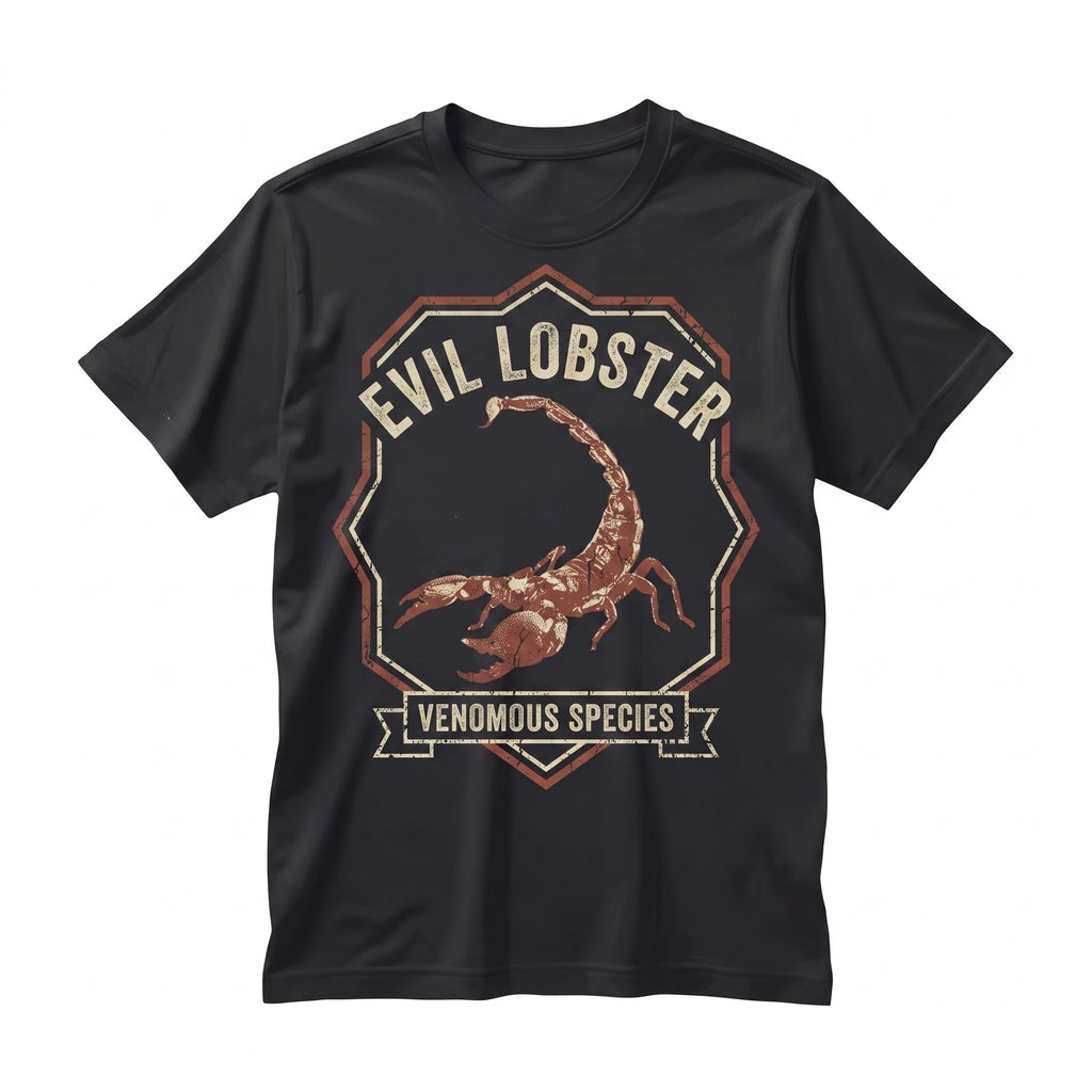 Evil Japanese Lobster Scorpion Graphic Retro Streetwear Cotton Unisex TShirt