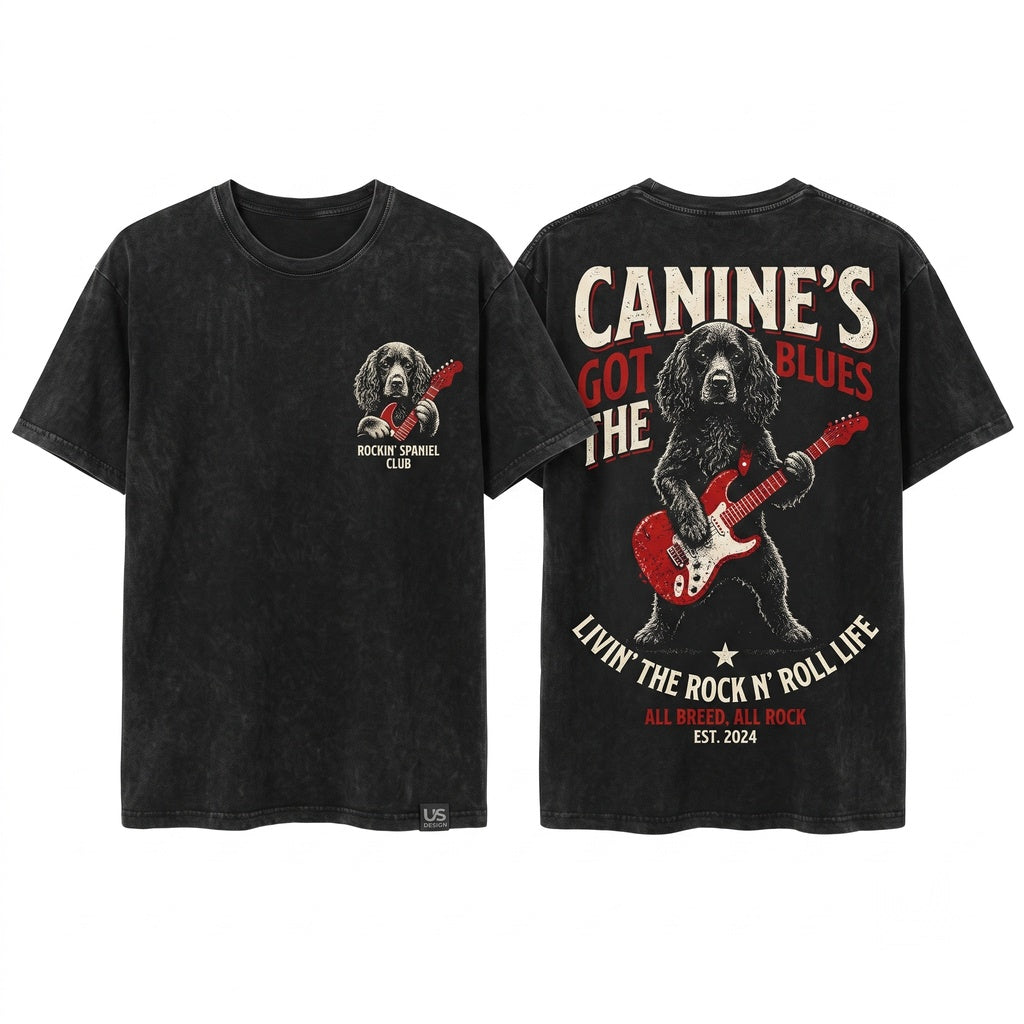 Boykin Spaniel Rocker Guitar Music Lover Pet Mom Dad Gift Funny Dog Style Unisex Wash T-Shirt