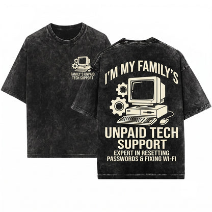 Funny Tech Lover Computer Geek Nerd Engineer Coding Humor Gift Programmer IT Specialist Graphic Unisex Wash T-Shirt