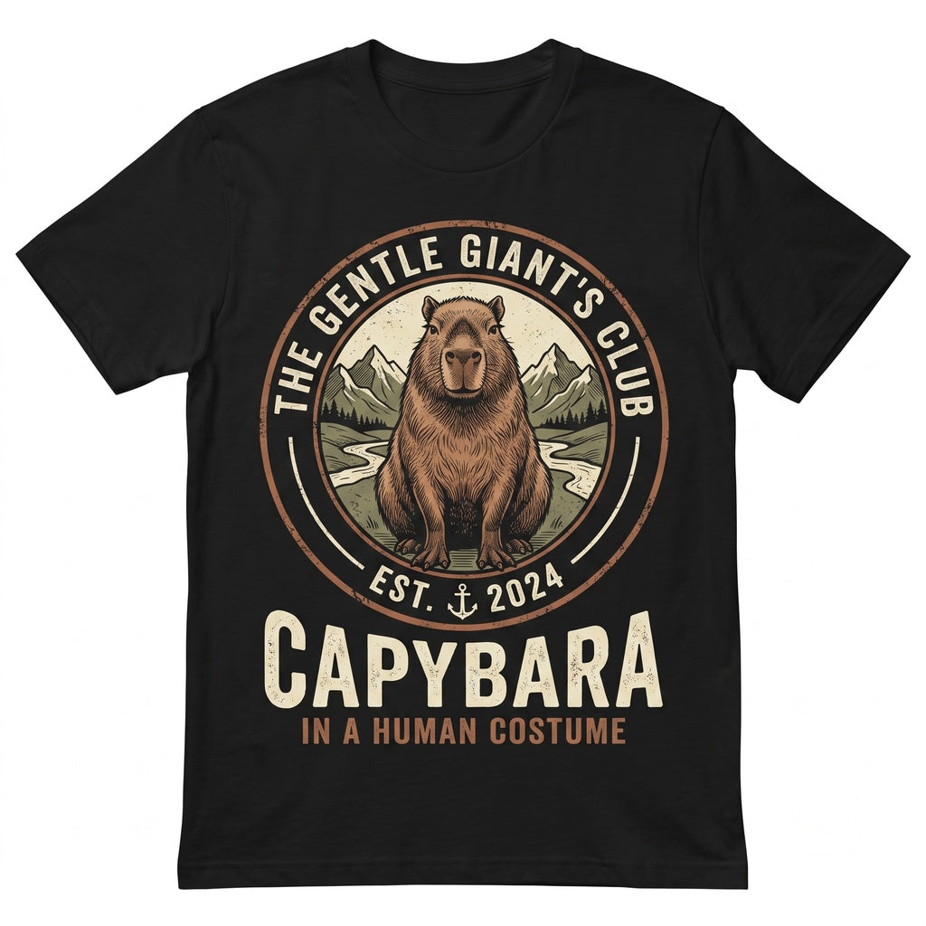 Funny Im A Capybara In Human Costume Cute Animal Pet Owner Gift Graphic Largest Rodent Fans Unisex TShirt