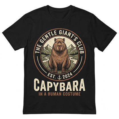 Funny Im A Capybara In Human Costume Cute Animal Pet Owner Gift Graphic Largest Rodent Fans Unisex TShirt