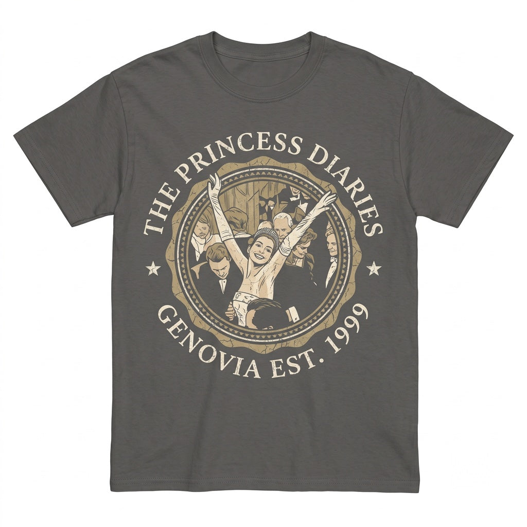 Retro Mia Thermopolis Genovia Royal 90s Movie Graphic Vintage Apparel Unisex TShirt